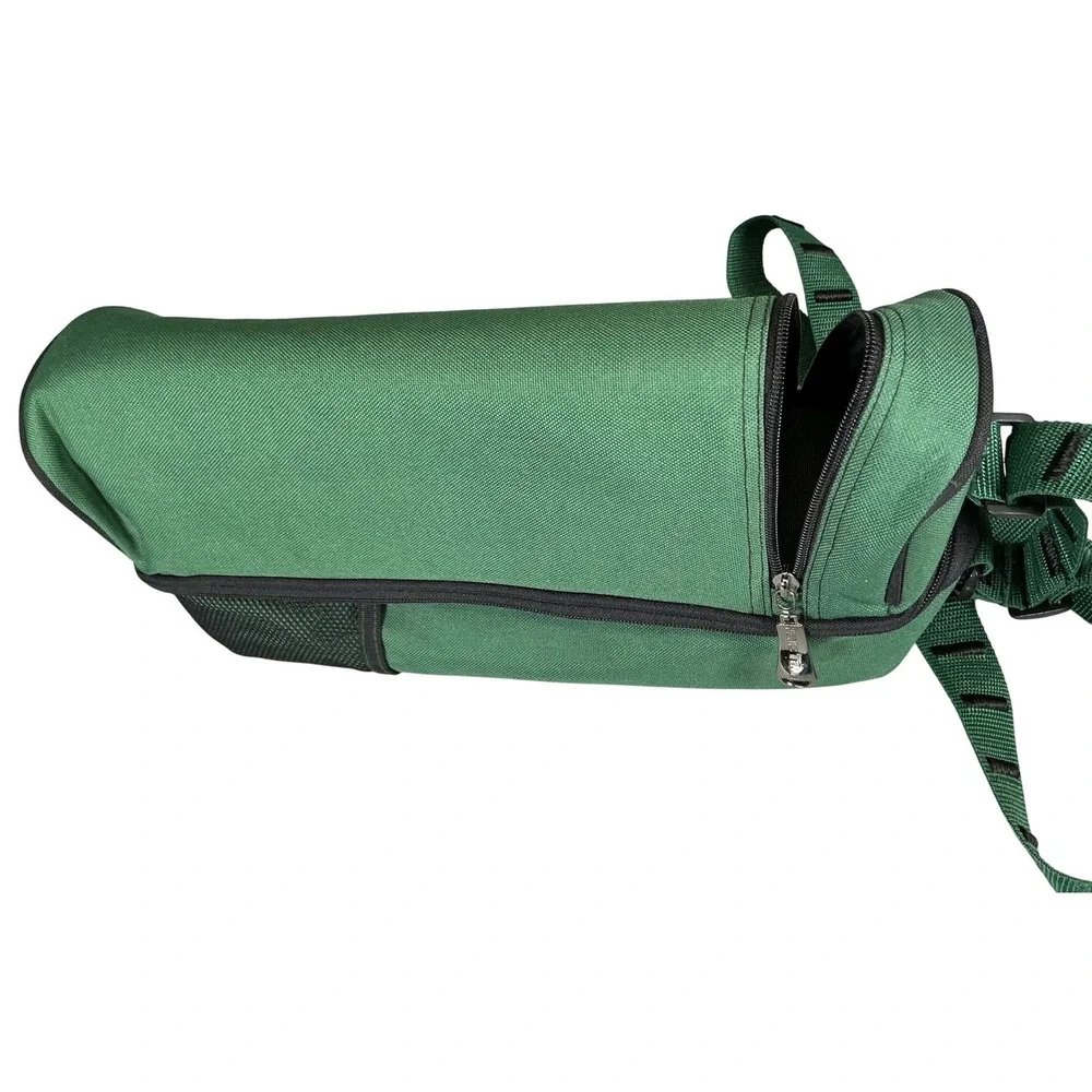 Picnic Time Inc Green Canvas Insulated Wine Beverage Tote Bag Adjustable Strap‎